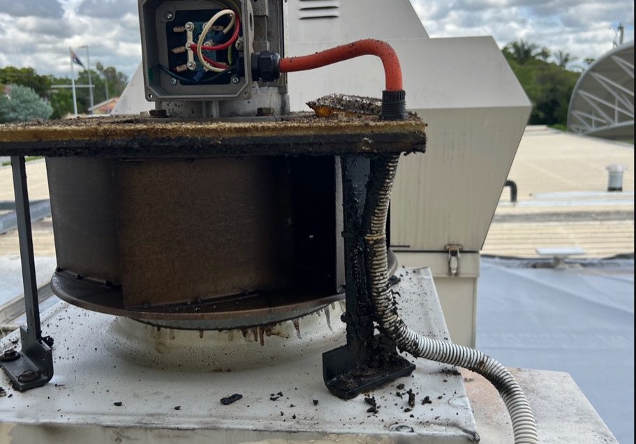 Image 2-10-23 at 12.34 pm Kitchen extraction fan was not working. Unfortunately this required a new motor, which was sourced and replaced on the same day. SAT Industries Electrical Services