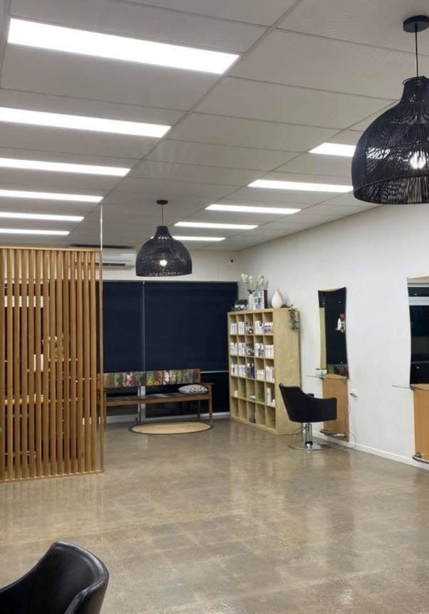 Lighting upgrade for this salon. Adding extra panel lights along with changing the existing old "fluro" lights to LED panels.